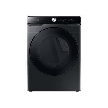 Samsung 7.5 cu. ft. Smart Dial Electric Dryer with Steam Sanitize+ and Super Speed Dry in Brushed Black DVE50A8600V
